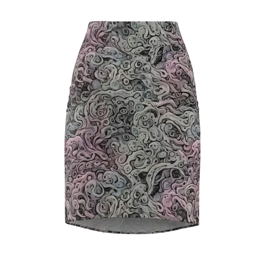 Pastel Vortex on a Pencil Skirt