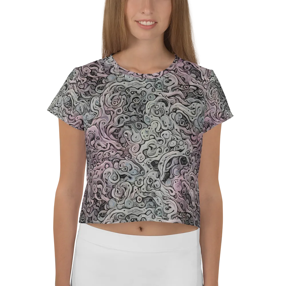 Pastel Vortex on Crop Tee — Front