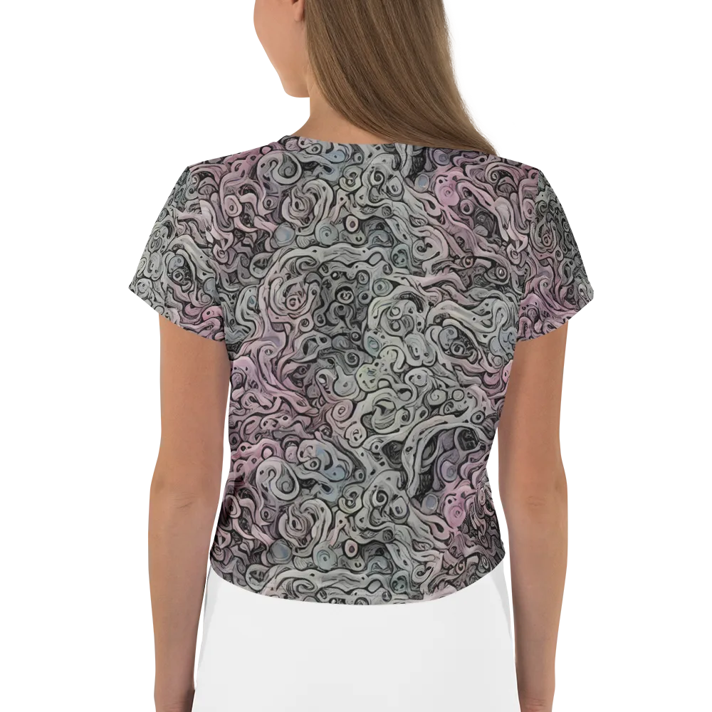 Pastel Vortex on Crop Tee — Back