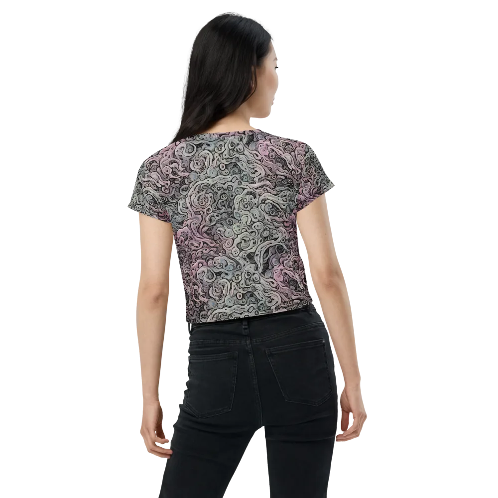 Pastel Vortex on Crop Tee — Back