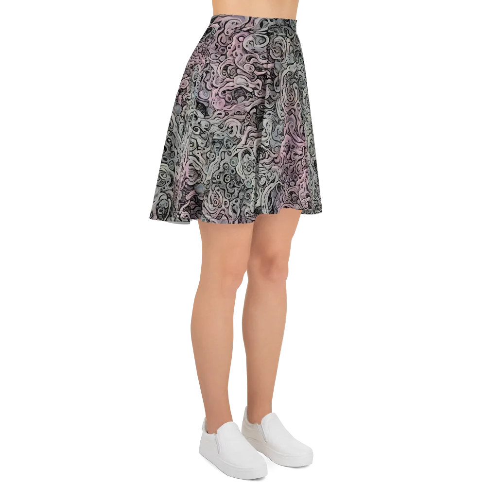 Pastel Vortex on Skater Skirt — Right
