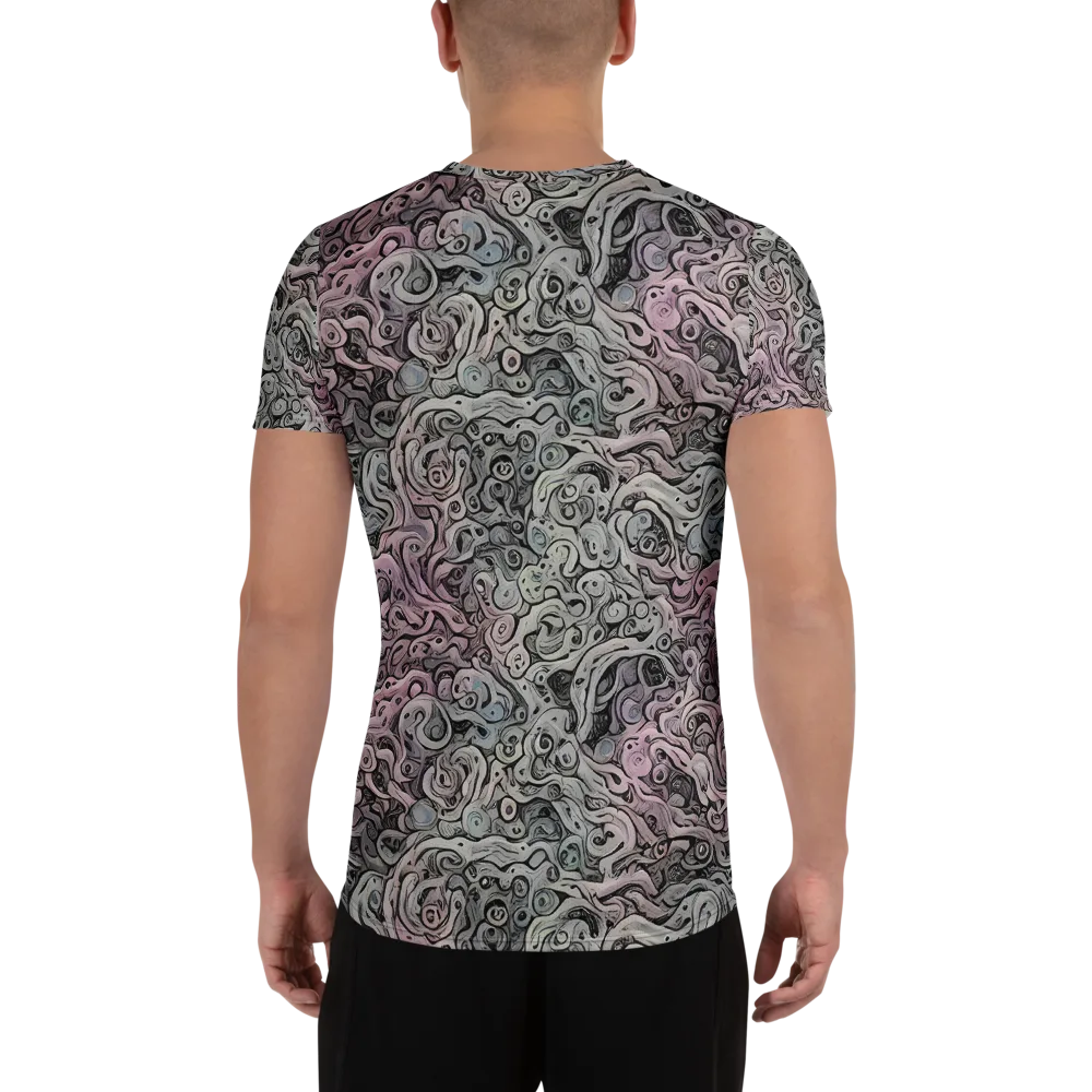 Pastel Vortex on Men's Athletic T-Shirt — Back
