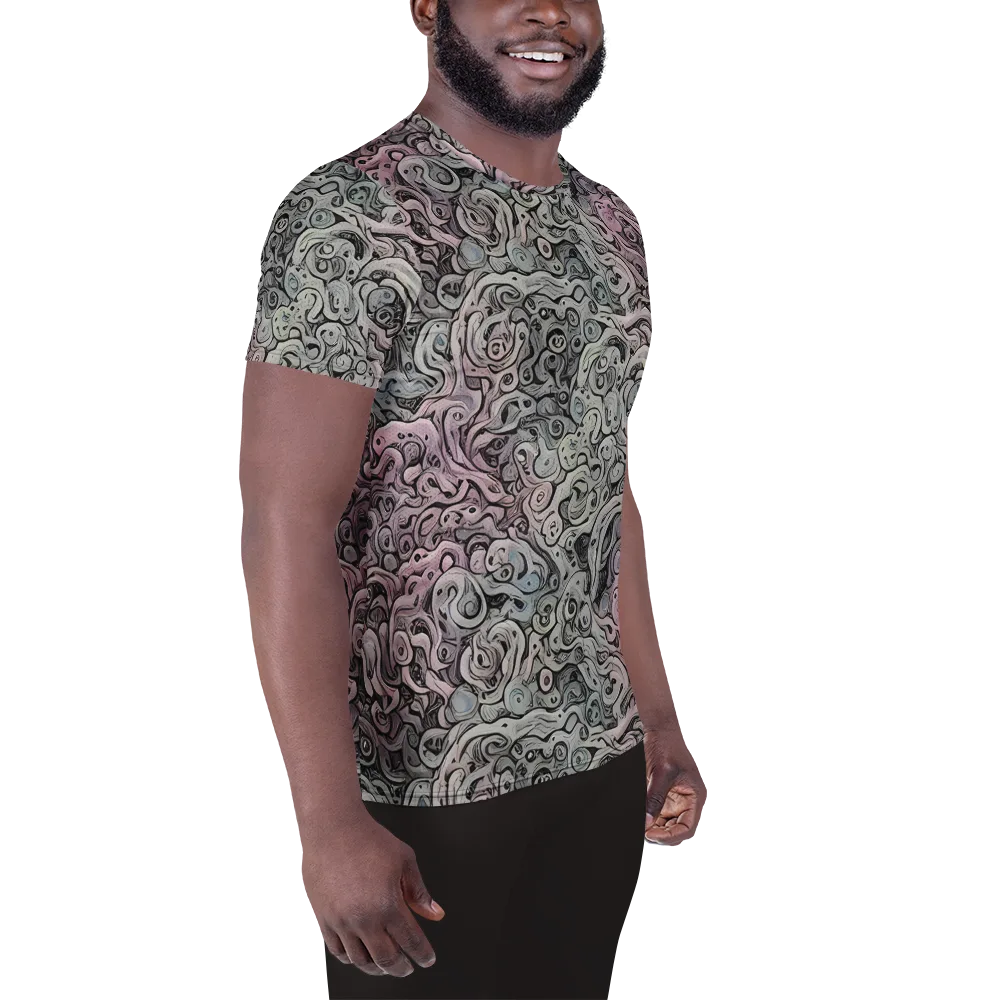 Pastel Vortex on Men's Athletic T-Shirt — Right