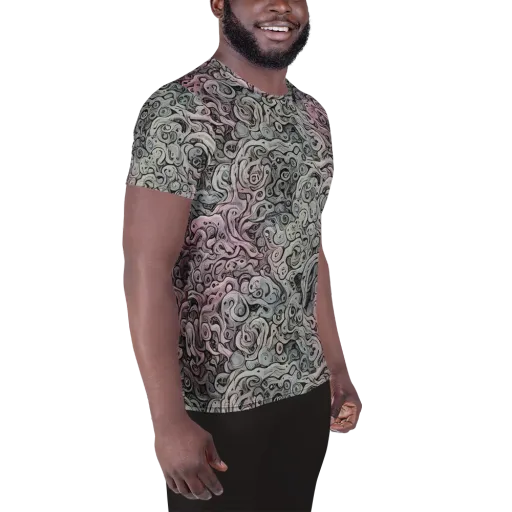 Pastel Vortex on a Men's Athletic T-Shirt
