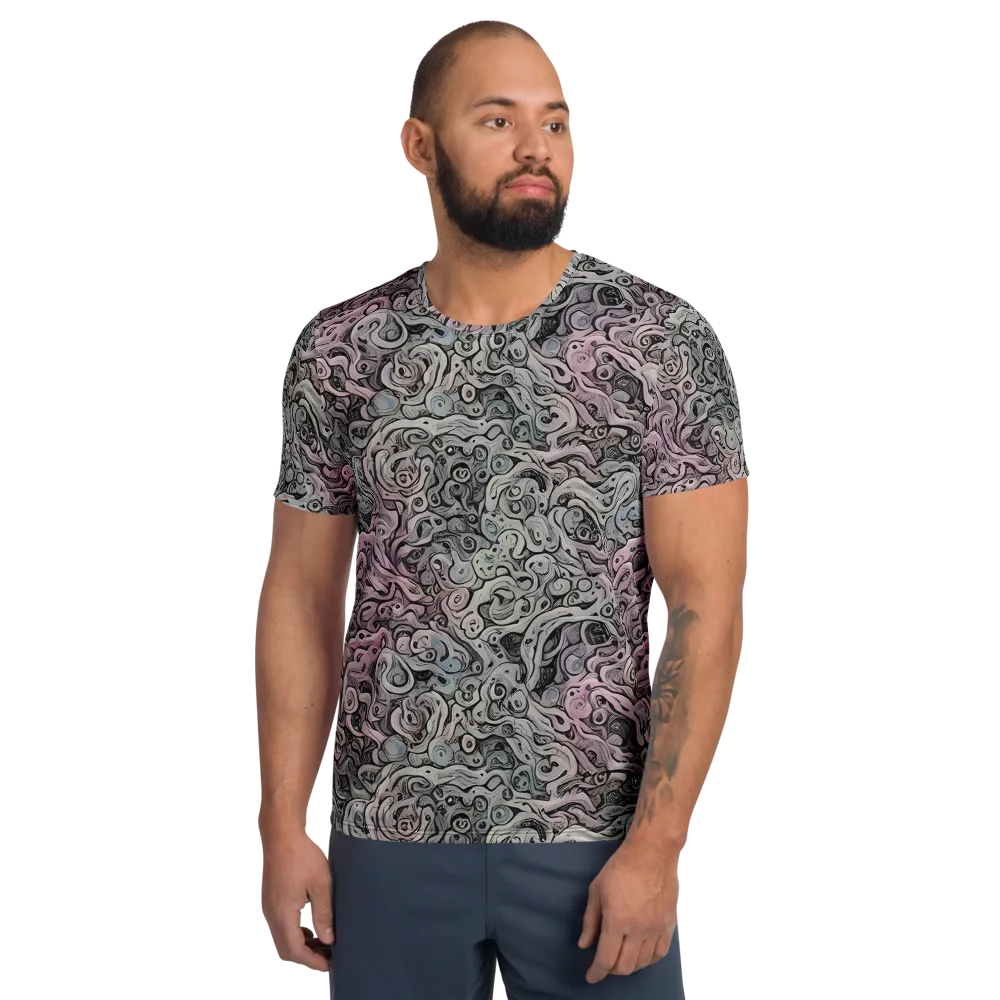 Pastel Vortex on Men's Athletic T-Shirt — Front