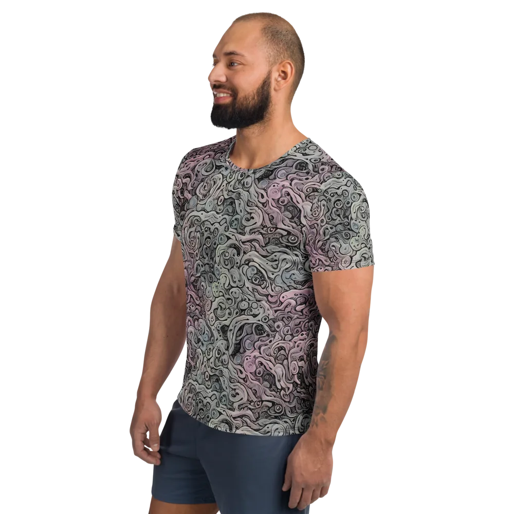 Pastel Vortex on Men's Athletic T-Shirt — Left