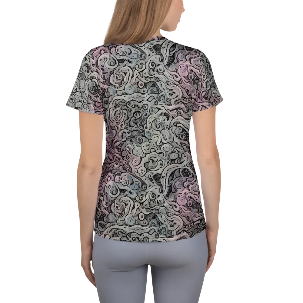 Pastel Vortex on Women's Athletic T-Shirt — Back