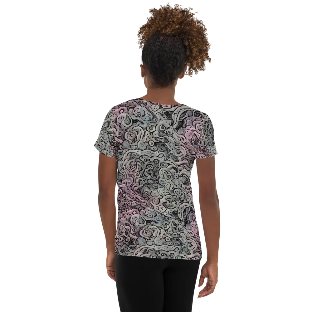 Pastel Vortex on Women's Athletic T-Shirt — Back