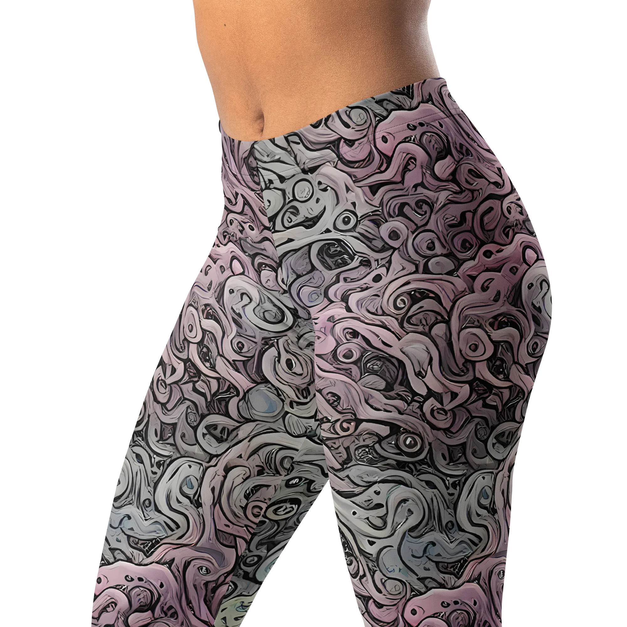 Pastel Vortex on Leggings — Left Front
