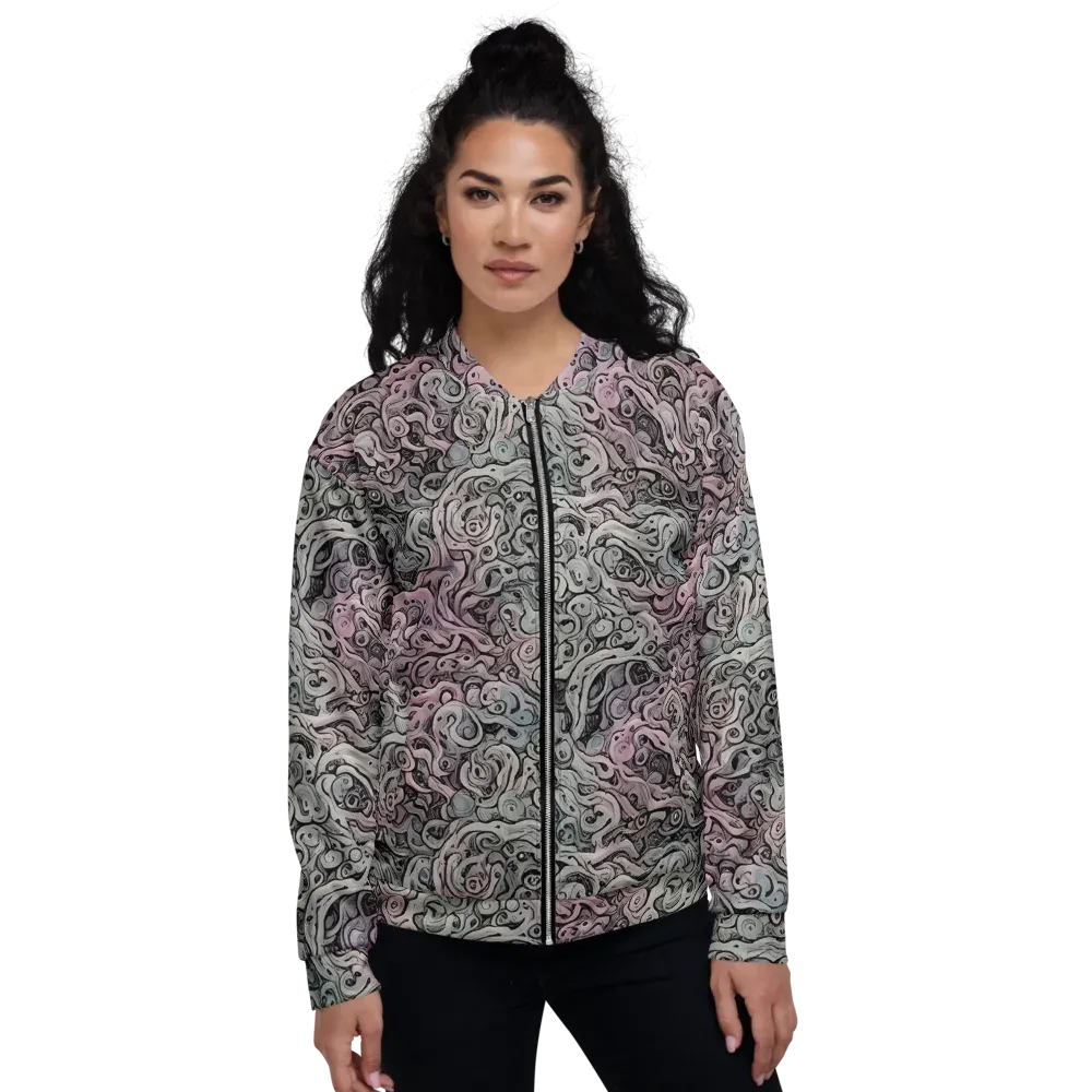 Pastel Vortex on Bomber Jacket — Front
