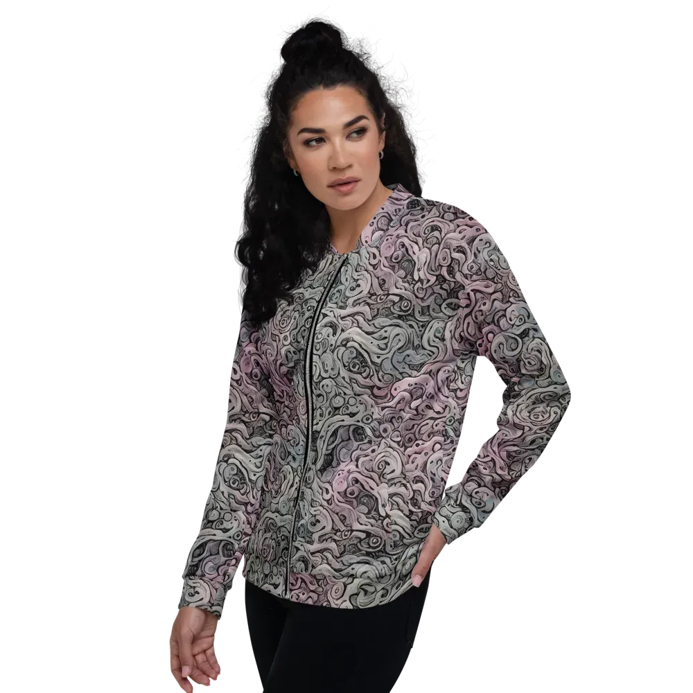 Pastel Vortex on Bomber Jacket — Left