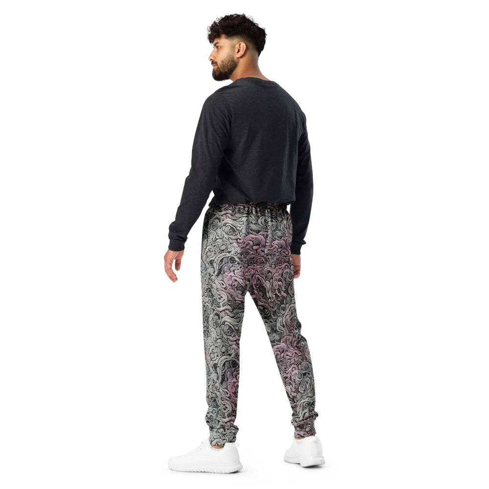 Pastel Vortex on Men's Joggers — Back