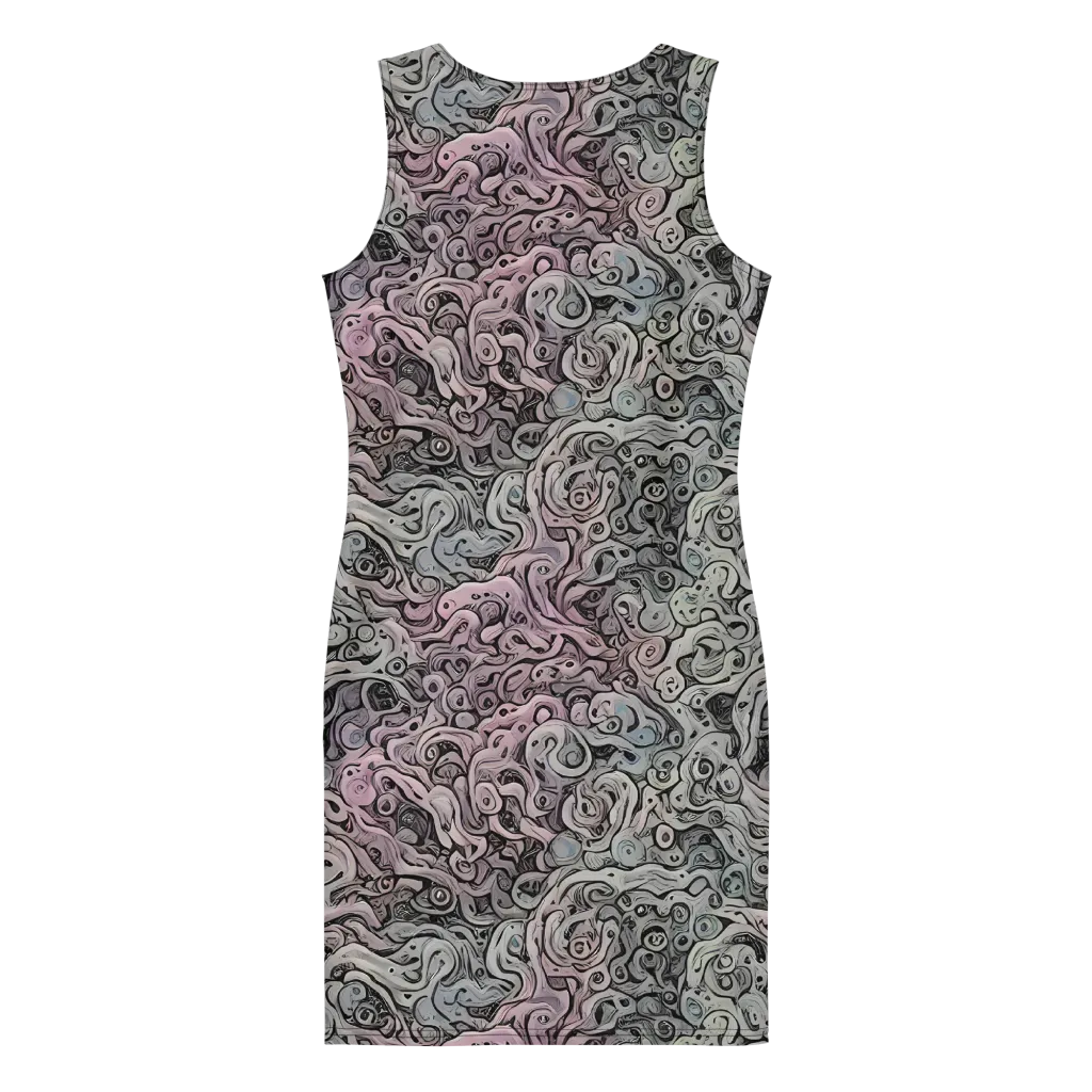 Pastel Vortex on Bodycon Dress — Back