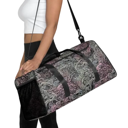 Pastel Vortex on a Duffle Bag