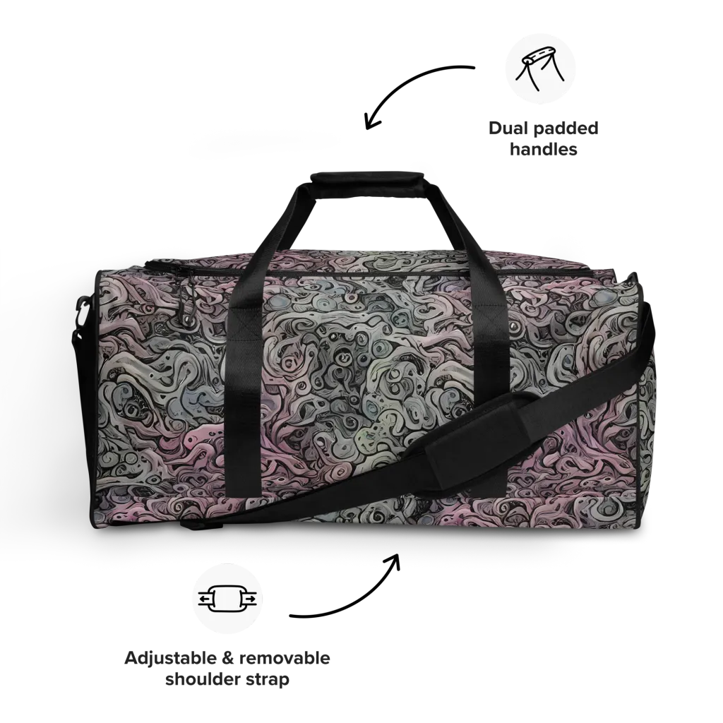 Pastel Vortex on Duffle Bag — Front