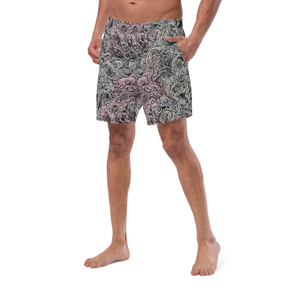 Pastel Vortex on Swim Trunks — Left Front