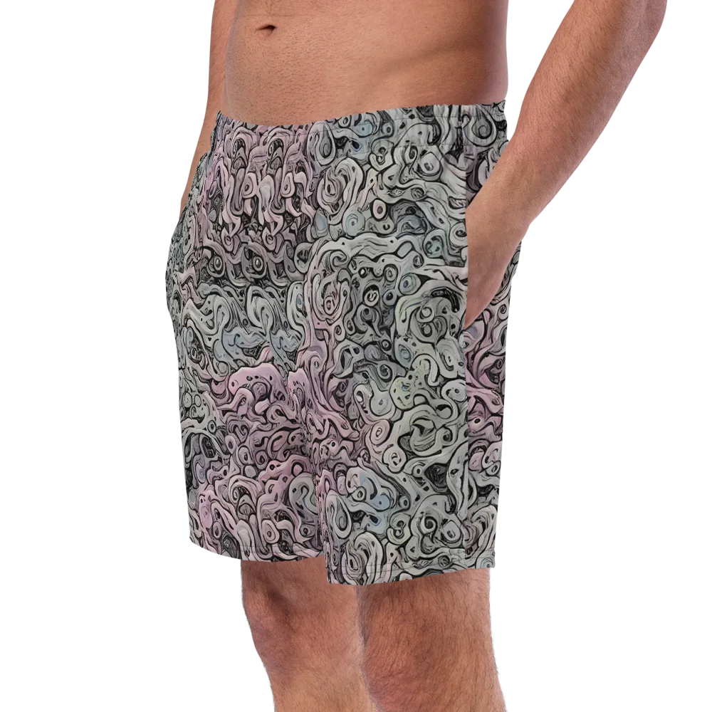 Pastel Vortex on Swim Trunks — Left Front