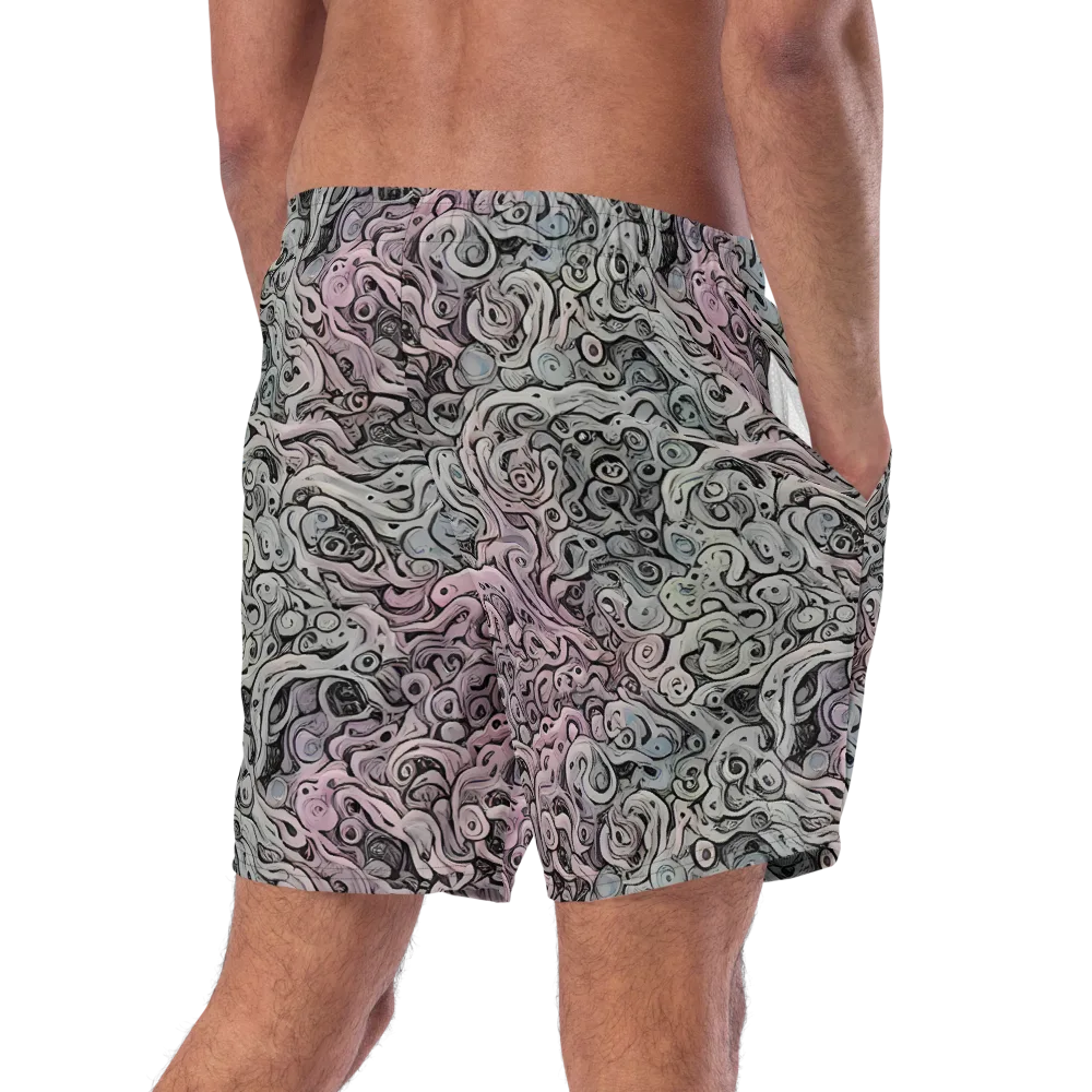 Pastel Vortex on Swim Trunks — Right Back