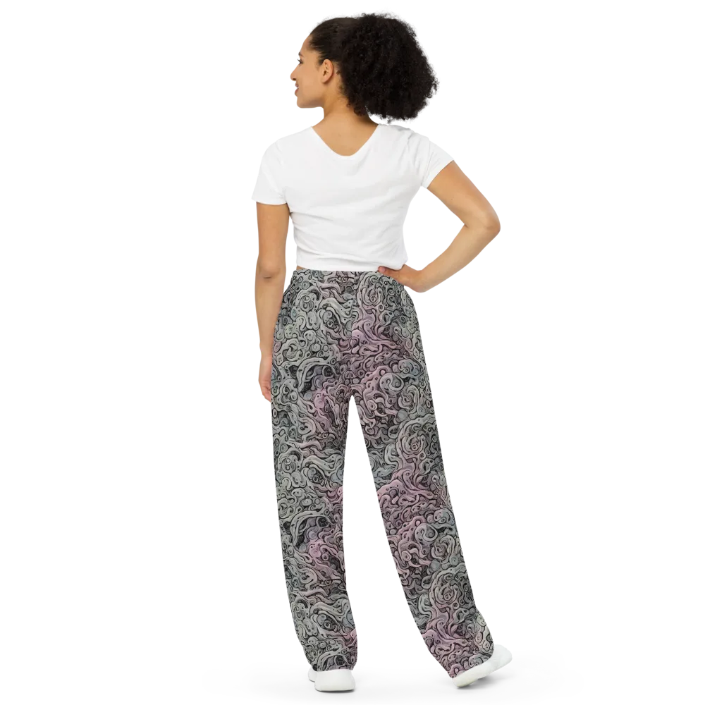 Pastel Vortex on Wide-Leg Pants — Back
