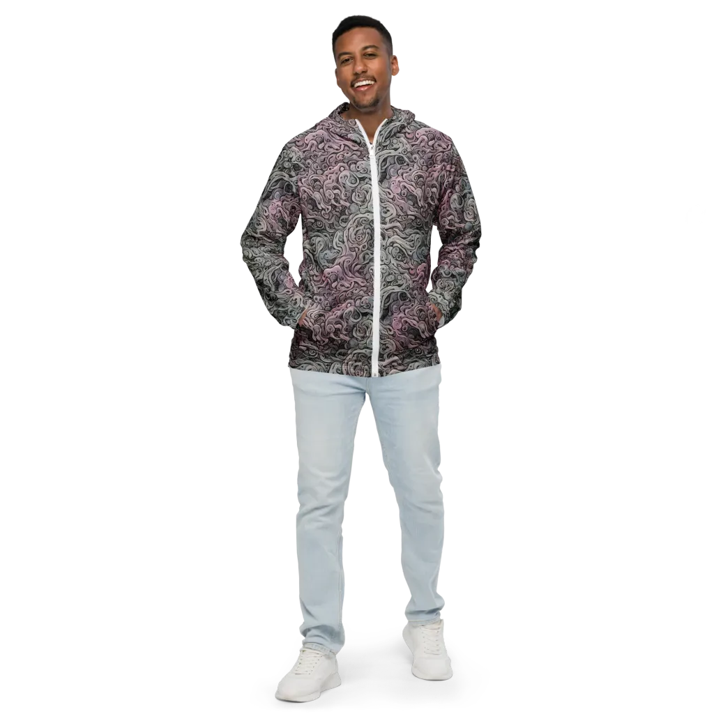 Pastel Vortex on Men's Windbreaker — Front