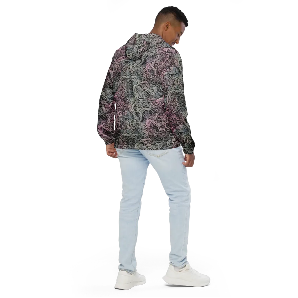 Pastel Vortex on Men's Windbreaker — Back