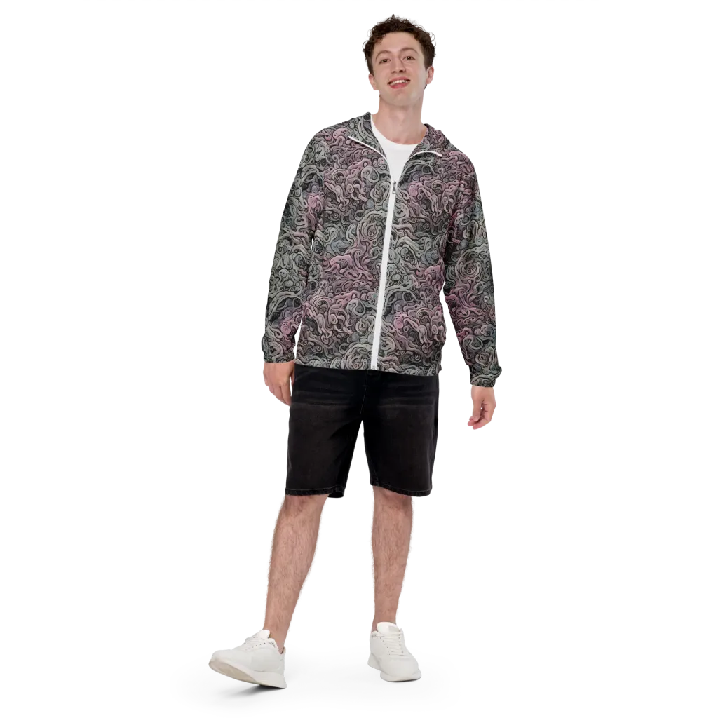 Pastel Vortex on Men's Windbreaker — Front