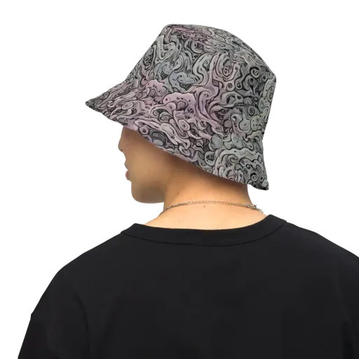 Pastel Vortex on a Reversible Bucket Hat