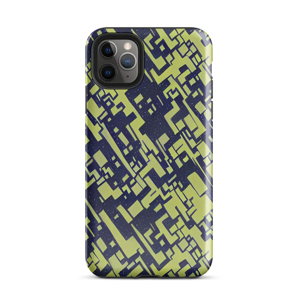 Lime Noir Maze on Tough Case for iPhone® — Front