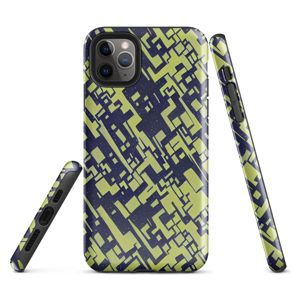 Lime Noir Maze on Tough Case for iPhone® — Front