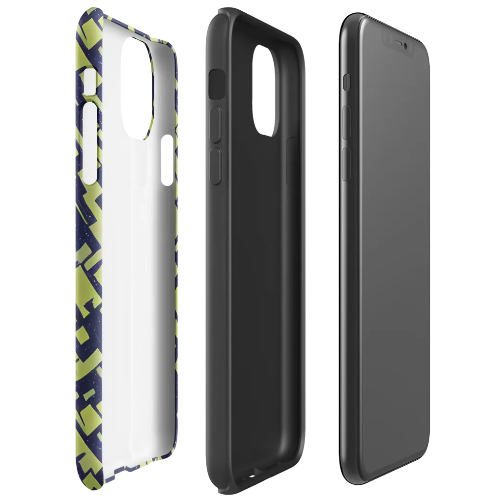 Lime Noir Maze on Tough Case for iPhone® — Right