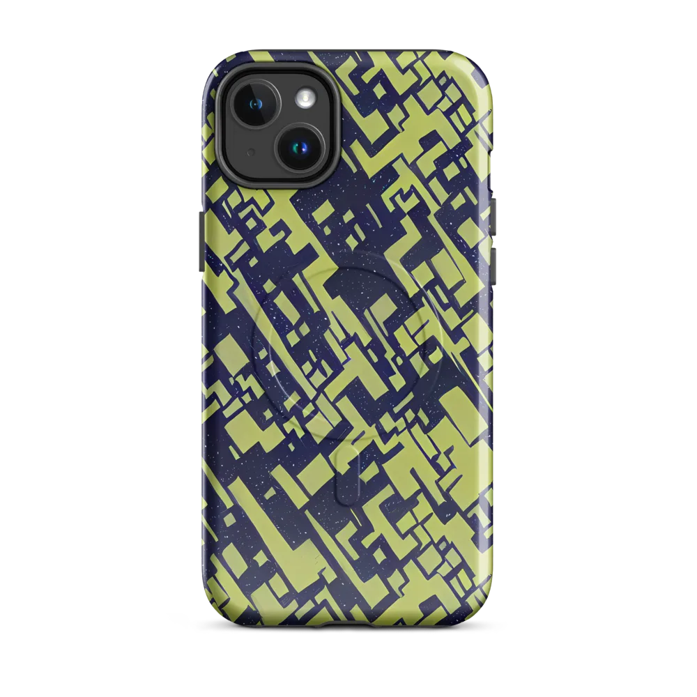 Lime Noir Maze on MagSafe Tough Case for iPhone® — Front