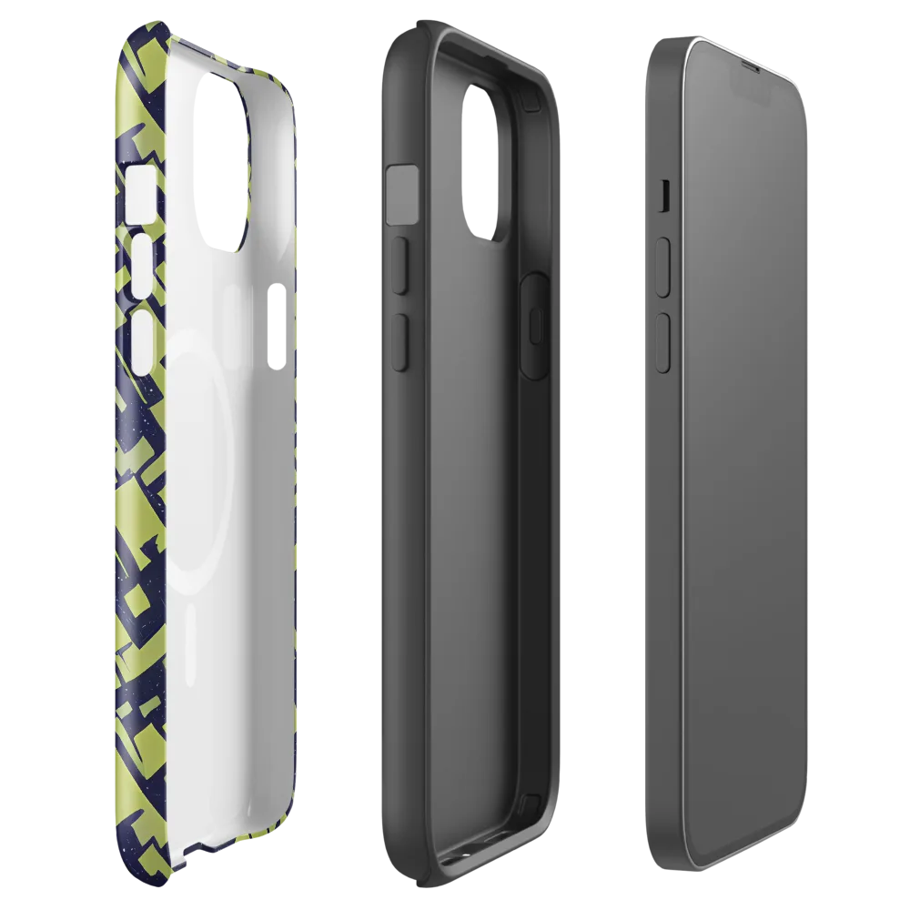 Lime Noir Maze on MagSafe Tough Case for iPhone® — Front