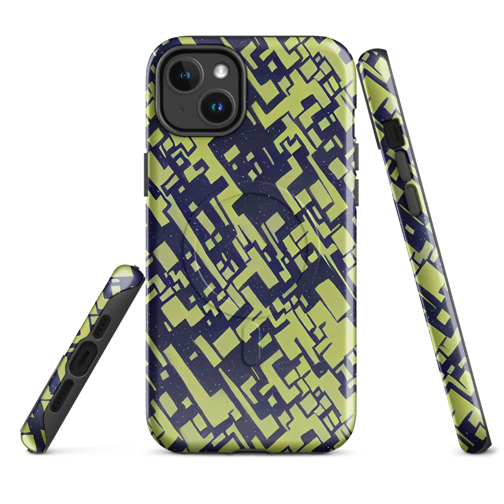 Lime Noir Maze on MagSafe Tough Case for iPhone® — Front
