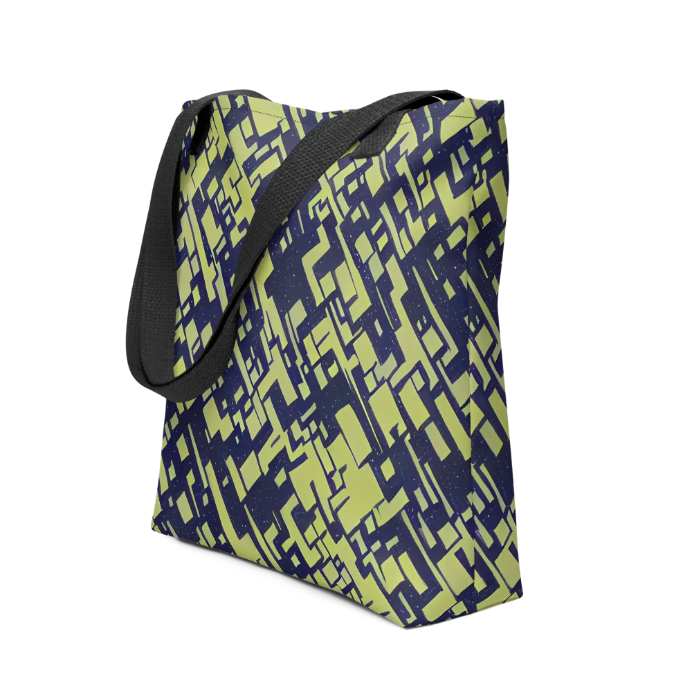 Lime Noir Maze on Tote Bag — Front