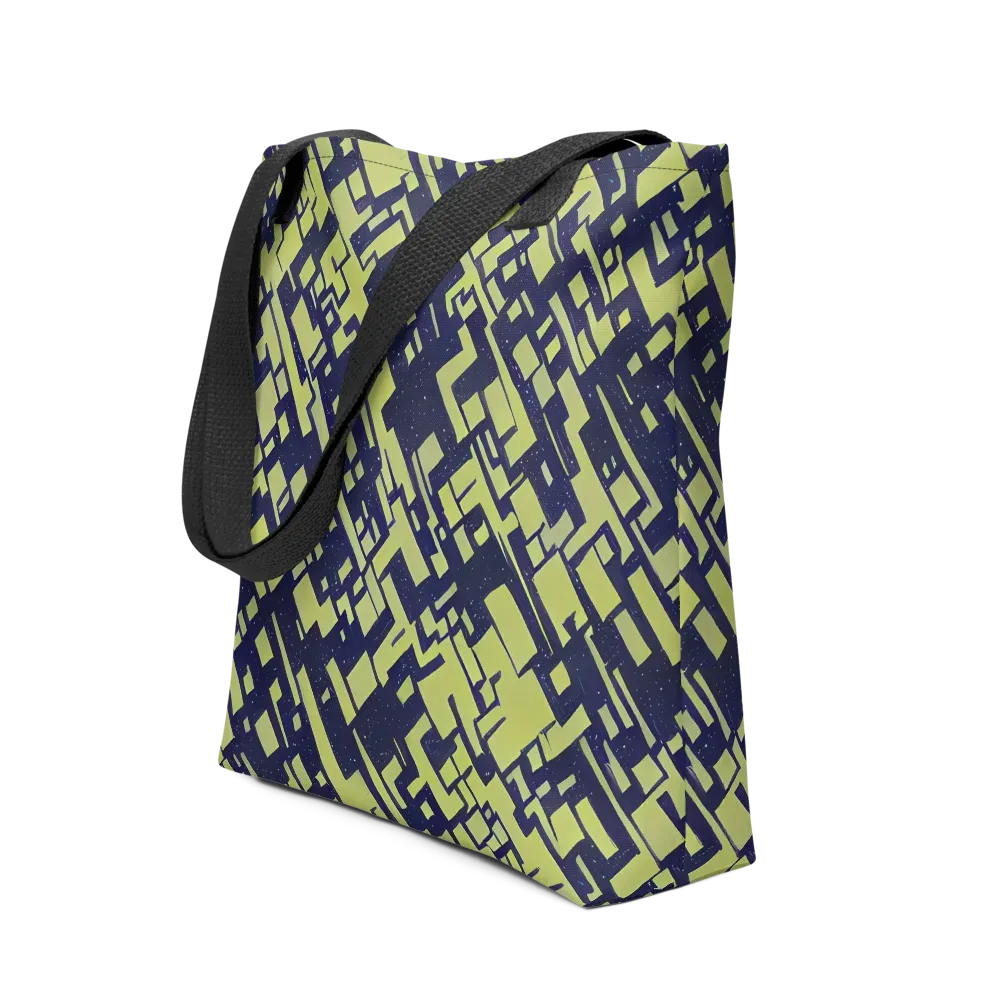 Lime Noir Maze on Tote Bag — Front