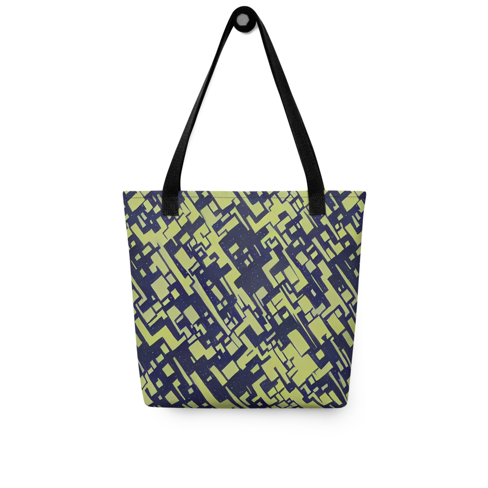 Lime Noir Maze on Tote Bag — Front