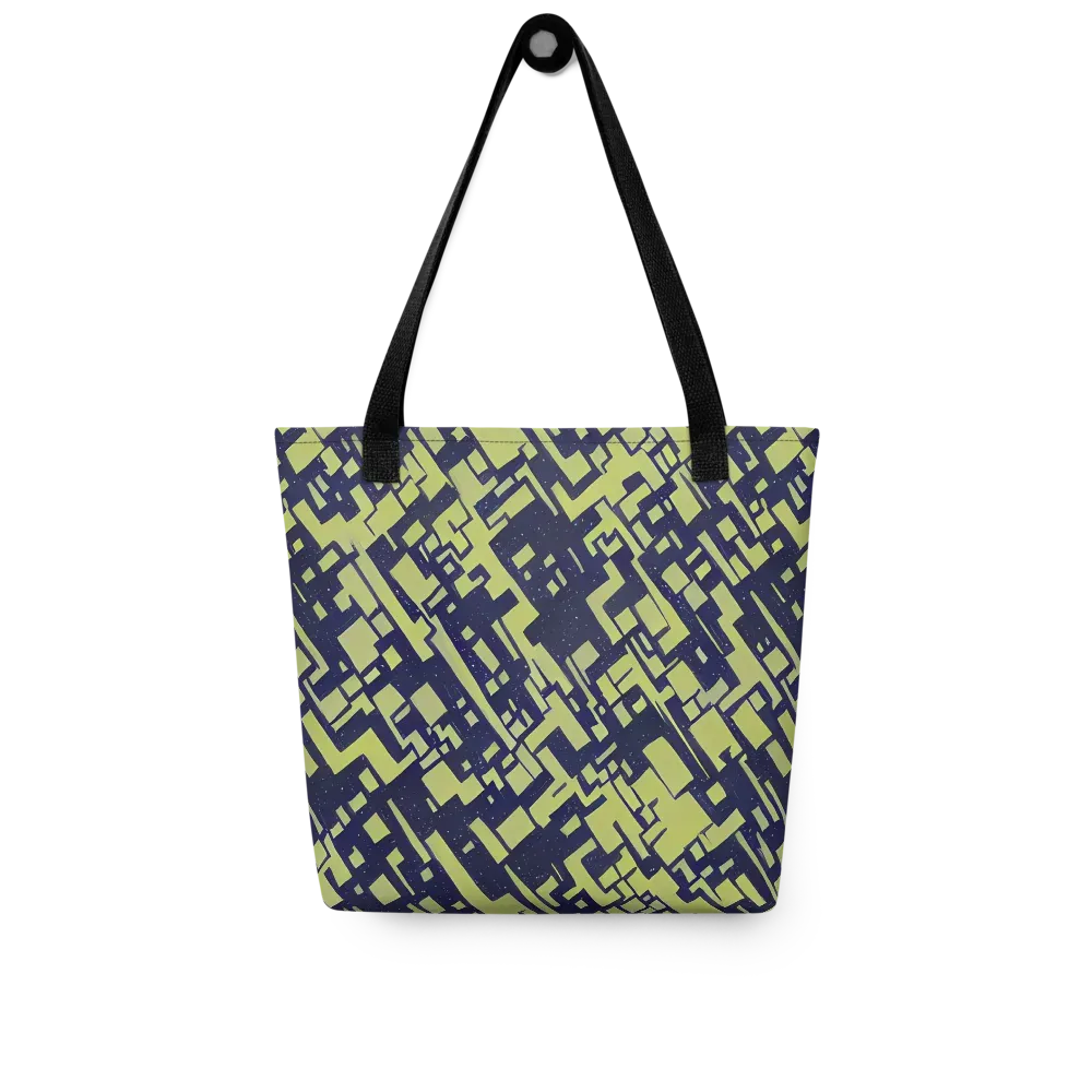 Lime Noir Maze on Tote Bag — Front