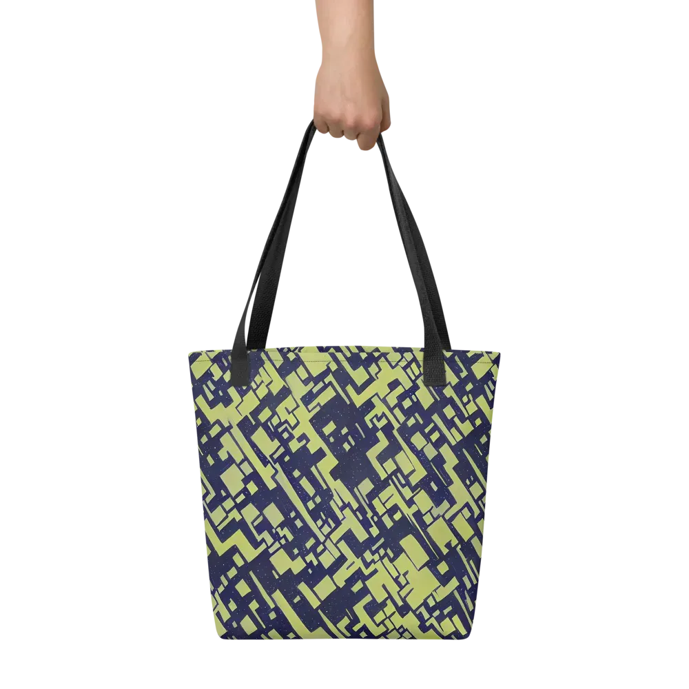 Lime Noir Maze on Tote Bag — Front