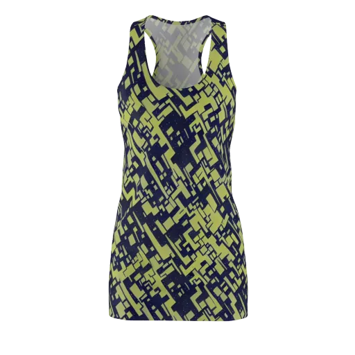 Lime Noir Maze on a Racerback Dress