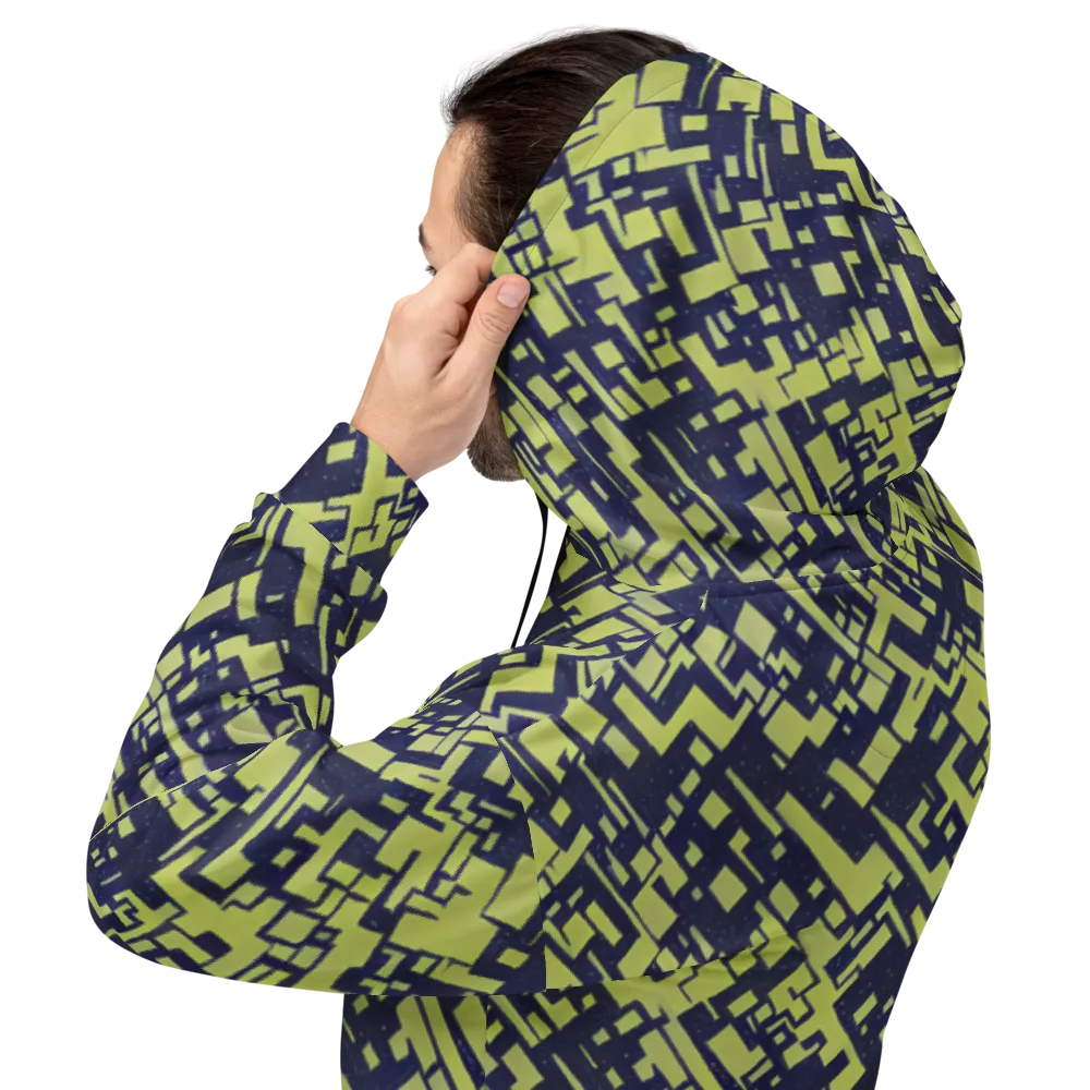 Lime Noir Maze on Hoodie — Back