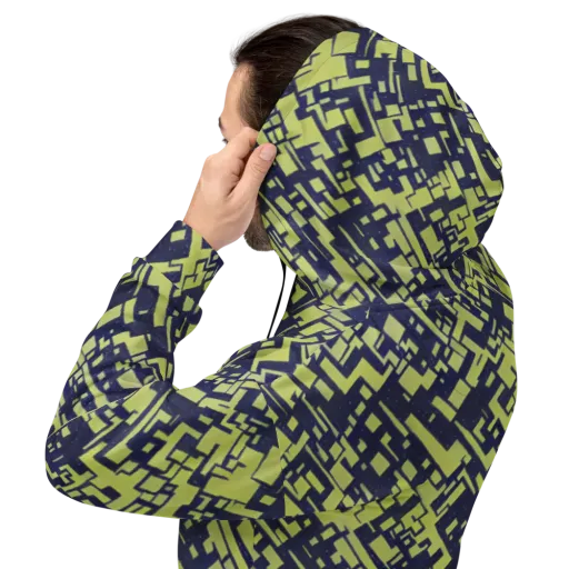 Lime Noir Maze on a Hoodie