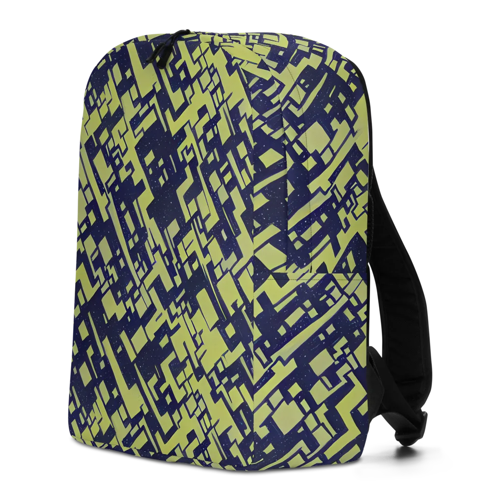 Lime Noir Maze on Minimalist Backpack — Left