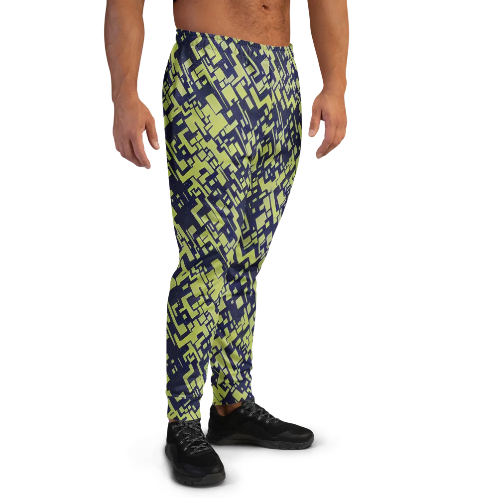 Lime Noir Maze on Men's Joggers — Right