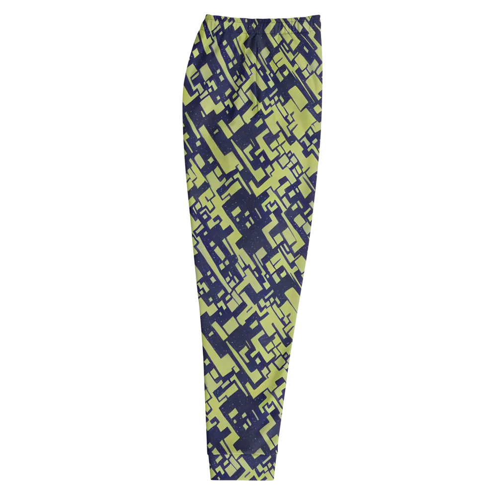 Lime Noir Maze on Men's Joggers — Right
