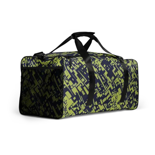 Lime Noir Maze on a Duffle Bag