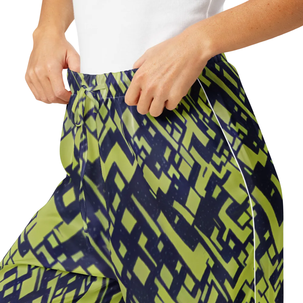 Lime Noir Maze on Women's Pajama Pants — Product details