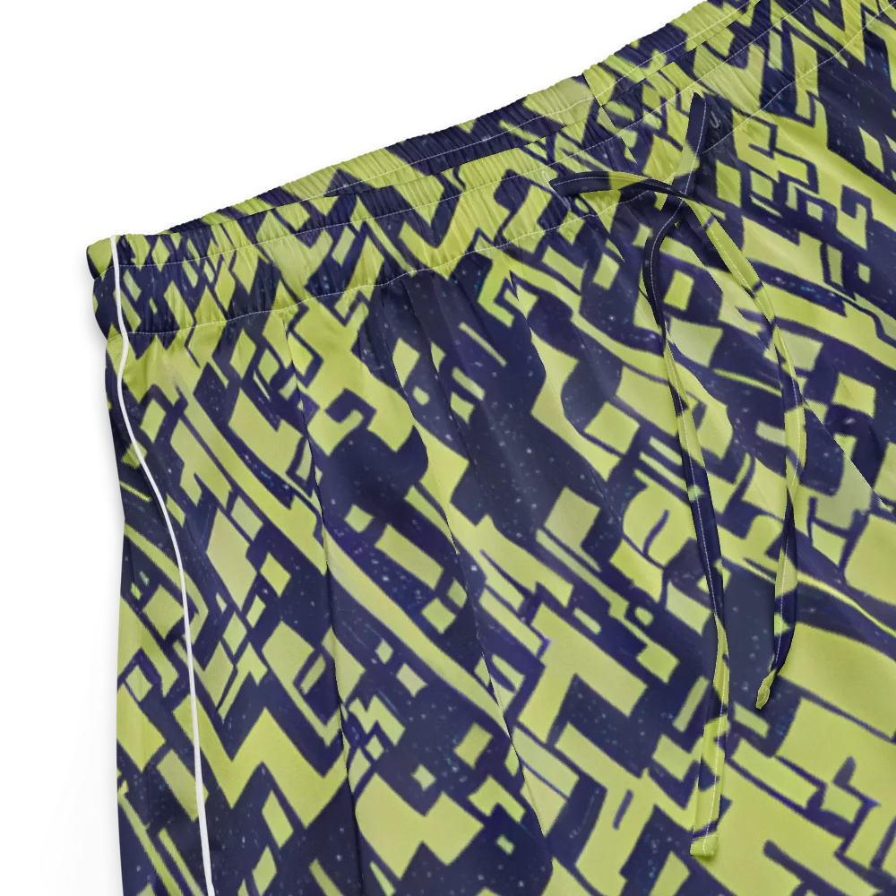 Lime Noir Maze on Women's Pajama Shorts — Product details