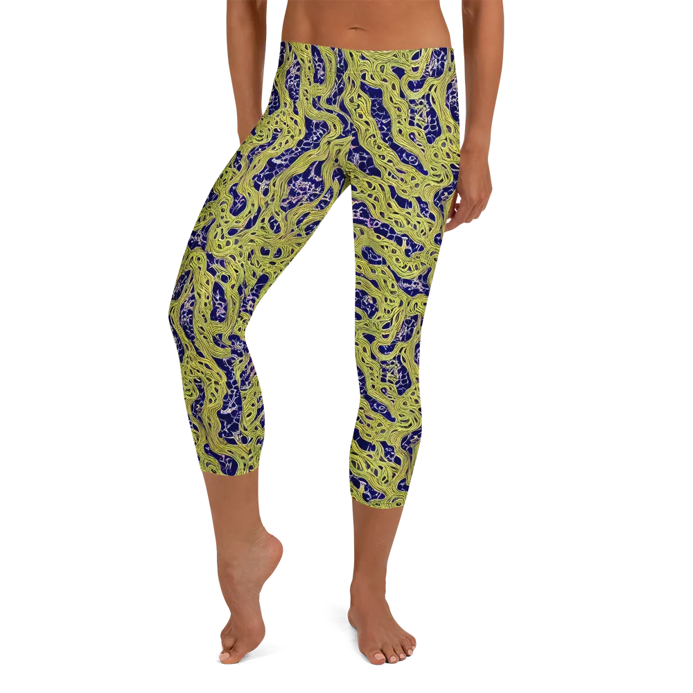 Midnight Marrow on Capri Leggings — Front