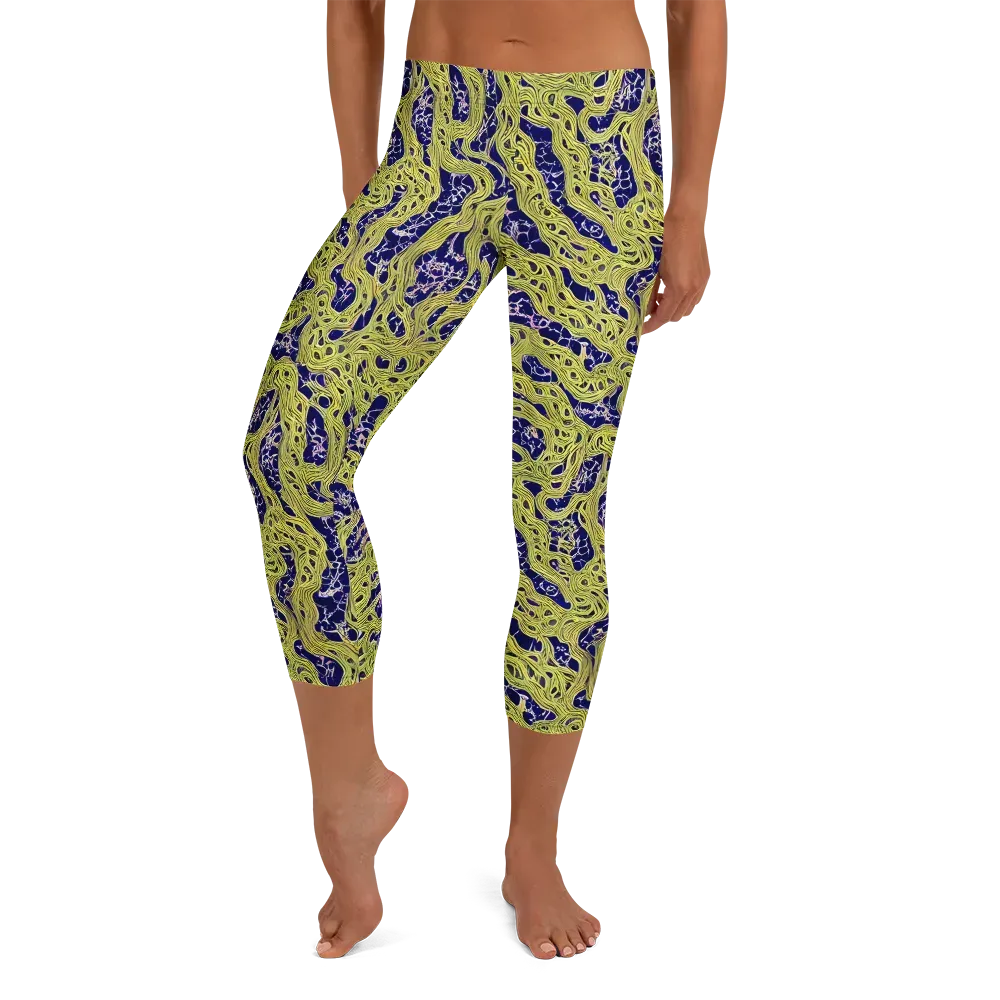 Midnight Marrow on Capri Leggings — Front