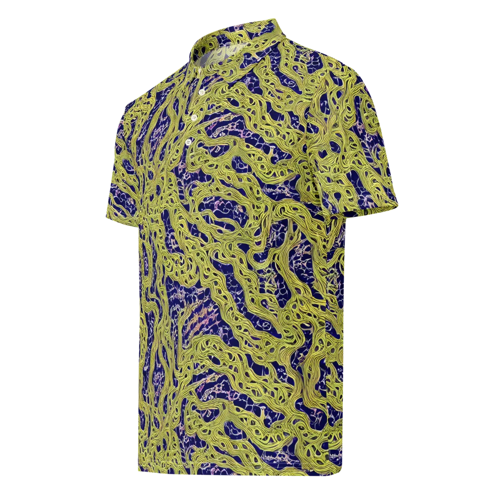 Midnight Marrow on Men's Slim Fit Polo Shirt — Left Front